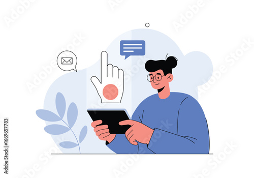 Digital communication and user interaction on technology devices