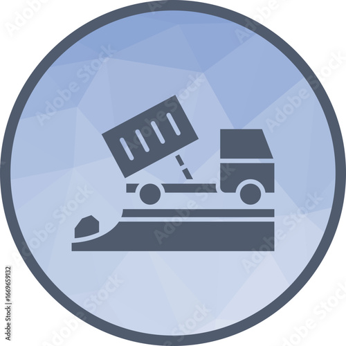 Landfill icon vector image. Suitable for mobile apps, web apps and print media.