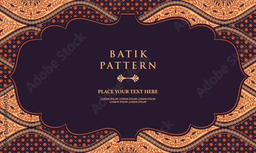 Elegant Batik Pattern with Text Space