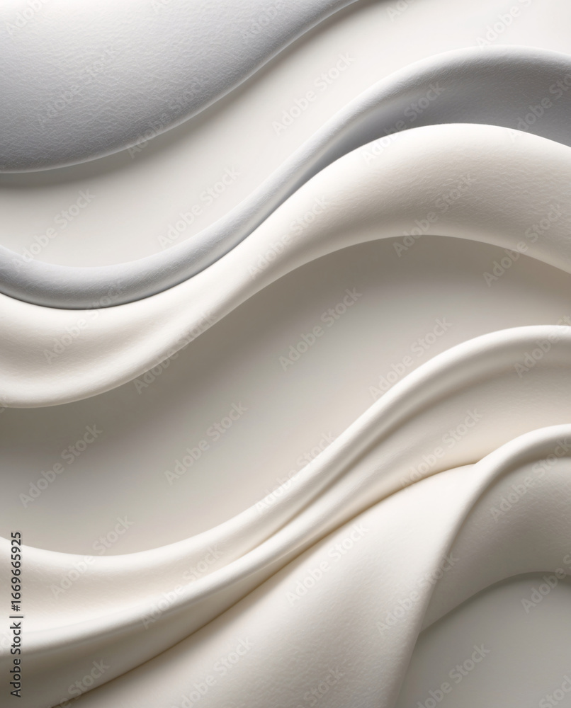 Fototapeta premium abstract 3d waves in grayscale texture background black white gray motion fluid minimal gypsum digital art texture wallpaper background for copy space