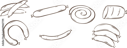 Bakery and Pastry Vector Illustrations with Rolling Pin, Bread, Black and White, Creative, Illustrative, Whimsical, Culinary, Artistic, Minimalist, Decorative, Sweet, Detailed, Kitchen, Chic, Elegant,