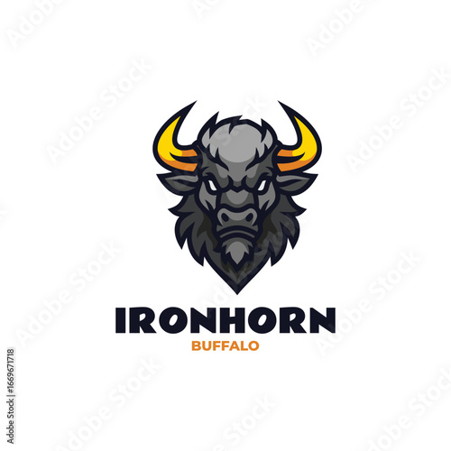 Mascot Buffalo Logo Design