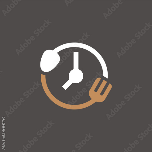 food time logo design template, vector illustration