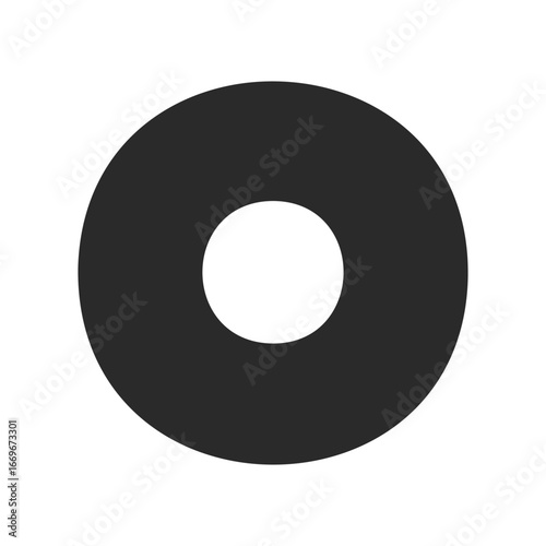 Black circle on white background – simple geometric design