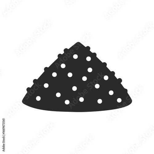 Simple icon of pile of stuffed tortilla chips with holes