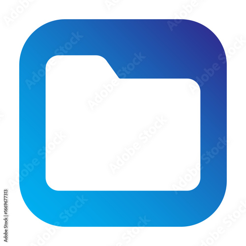 Minimalist rounded square folder icon, representing file storage or directory