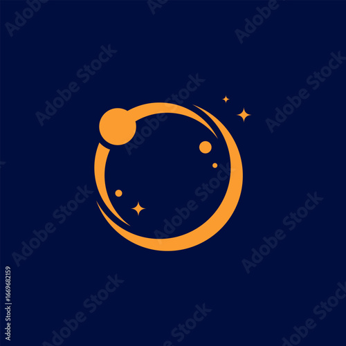 Planet Orbit Logo designs concept vector, Space orbital planetary Logo designs symbol