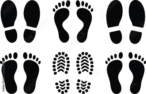 Footprint graphic vector illustration for track and footsteps concept design element vector art