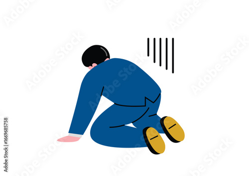 落ち込む男性