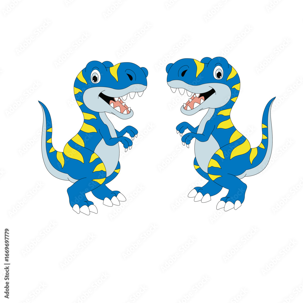 Naklejka premium dinosaurus blue two.eps