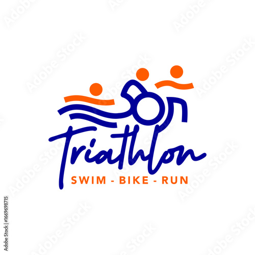 Triathlon Endurance Sports Logo Event Festival Championship Template 