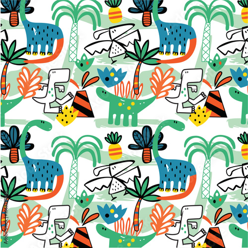 dinosaurus in the garden.eps