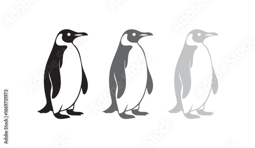 Penguin vector editable shapes design