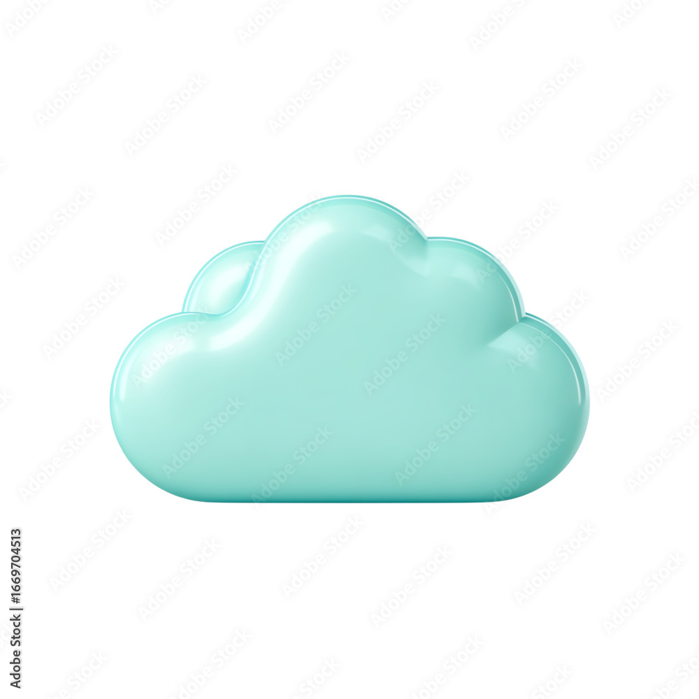 A soft, mint green cloud illustration symbolizing lightness and tranquility. A soft, mint green cloud illustration symbolizing lightness and tranquility.