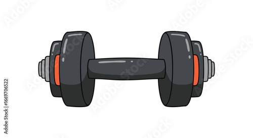 Dumbbell Illustration A Detailed Vector of Fitness Equipment for Strength Training and Exercise
