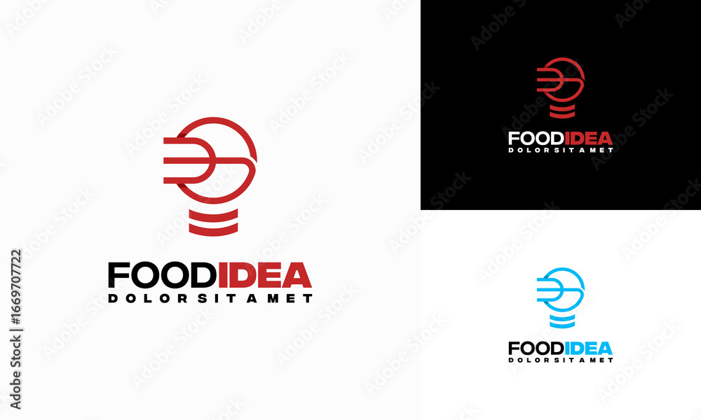 Food Idea logo designs concept vector, Food Restaurant logo template icon Food Idea logo designs concept vector, Food Restaurant logo template icon
