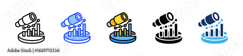 Business Forecast Icon Collection With Multiple Styles