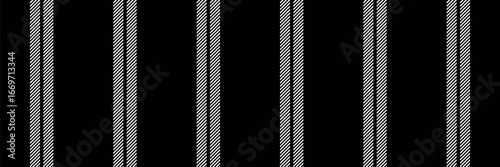 Cipster texture textile vector, composition background vertical fabric. A0s pattern seamless lines stripe in black and white colors.