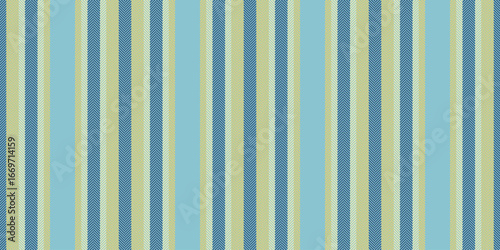 Vorkshop stripe seamless pattern, school textile background fabric. Ribrant vector lines texture vertical in cyan and yellow colors.