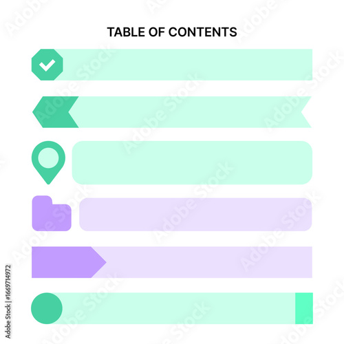 인포그래픽 디자인, 인덱스, 목차 디자인 벡터 플랫 일러스트