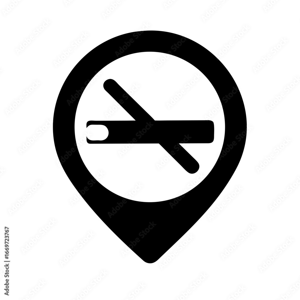 Fototapeta premium Cigarette Smoking Zone icon set – smoking, tobacco, cigarette, nicotine, health, warning, restriction, zone icons collection