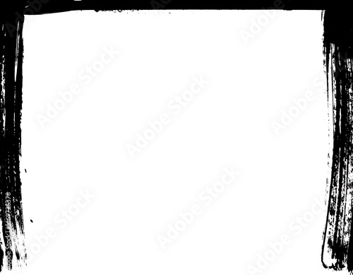 Simple black ink frame on white