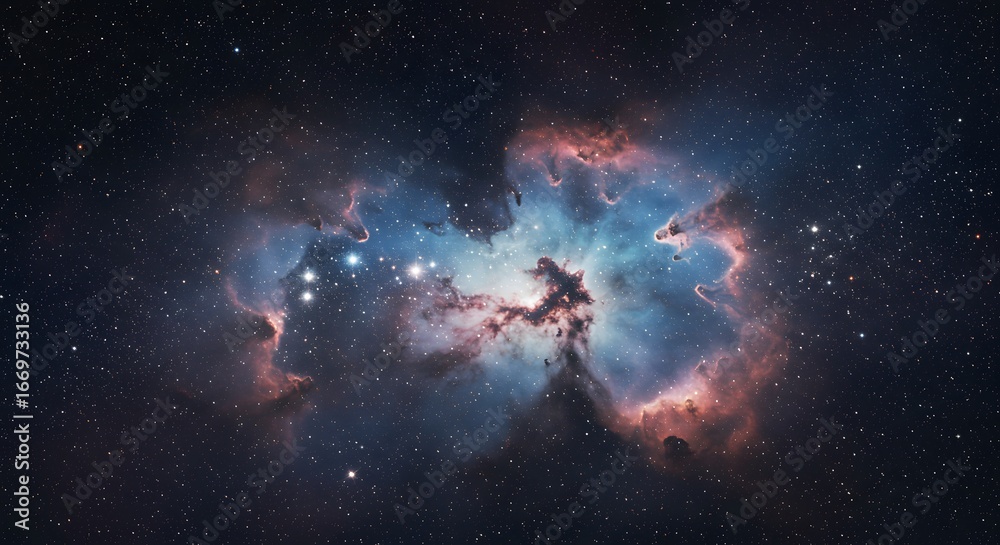 Fototapeta premium Colorful nebula in deep space