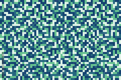 Pixel abstract blue background with squares