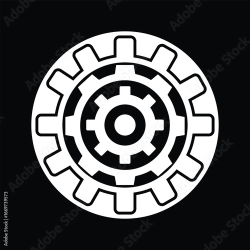 Gear Inside Circle Business Symbol