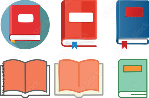 A minimalist and modern vector icon of a book.