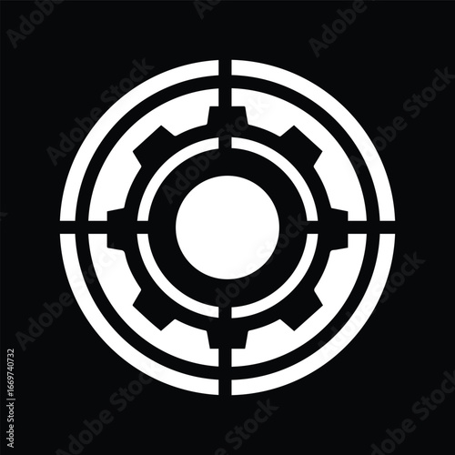 Gear Inside Circle Business Symbol