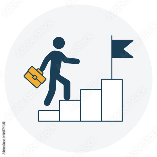 Career Icon, Career Development Plan, Career Growth Framework, Career Pathway Guide, Career Advancement Strategy, Career Success Manual, vector