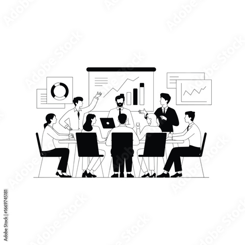 Team brainstorming session people collaborating discussing ideas business meeting strategy development