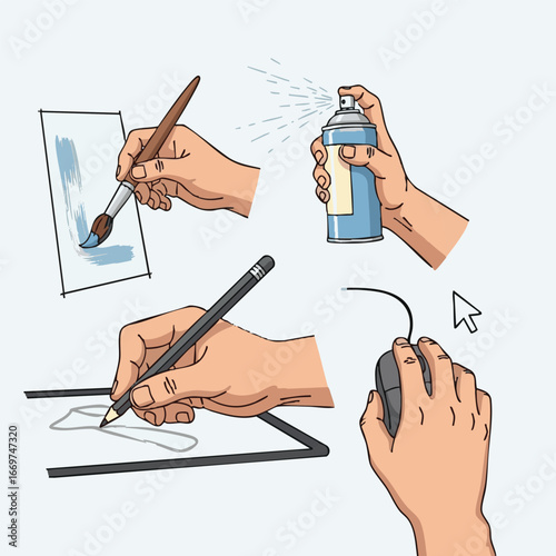 create need kinds of  free hands holding vector art.
