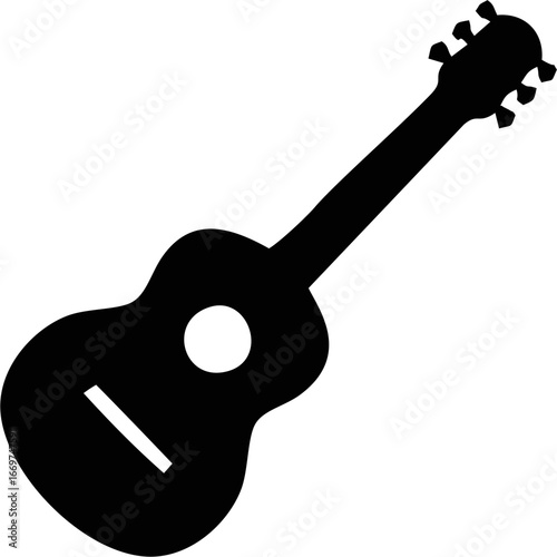 Acoustic Guitar Silhouette Icon
