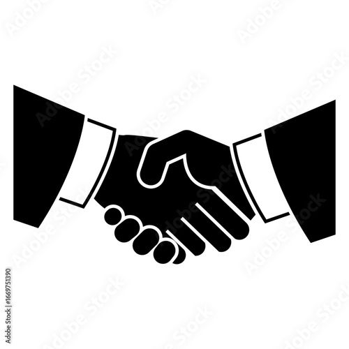 Icono apretón de manos. Concepto de negocio exitoso. Símbolo trabajo en equipo