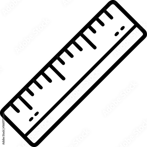 ruler outline icon vector