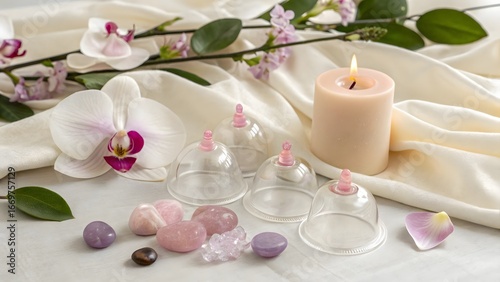 Cupping Therapy Spa Concept, Hijama, Natural Healing and Relaxation Treatment