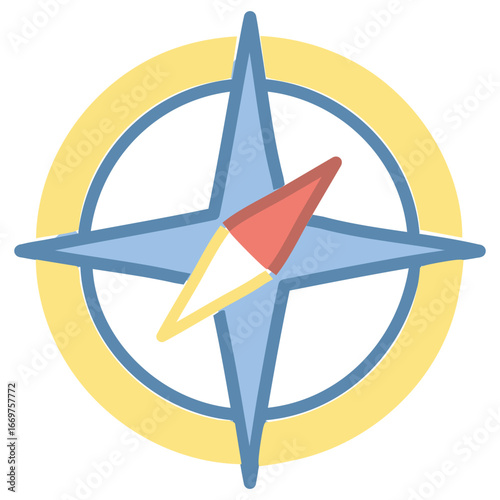 A professional and clean vector icon of a compass with a map, conveying a sense of detailed planning and strategic navigation.