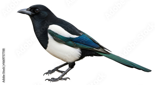 Fotografie Isolated Magpie Bird