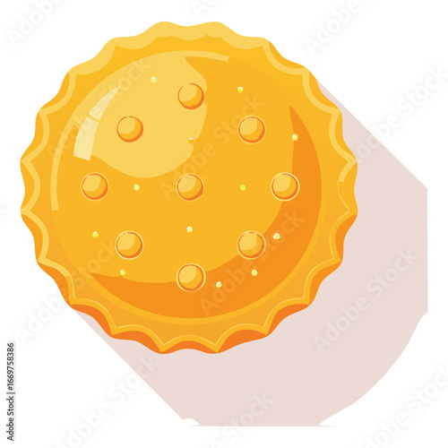 A simple line art illustration of a cookie, capturing the essence of a comforting snack in a clean, accessible manner.