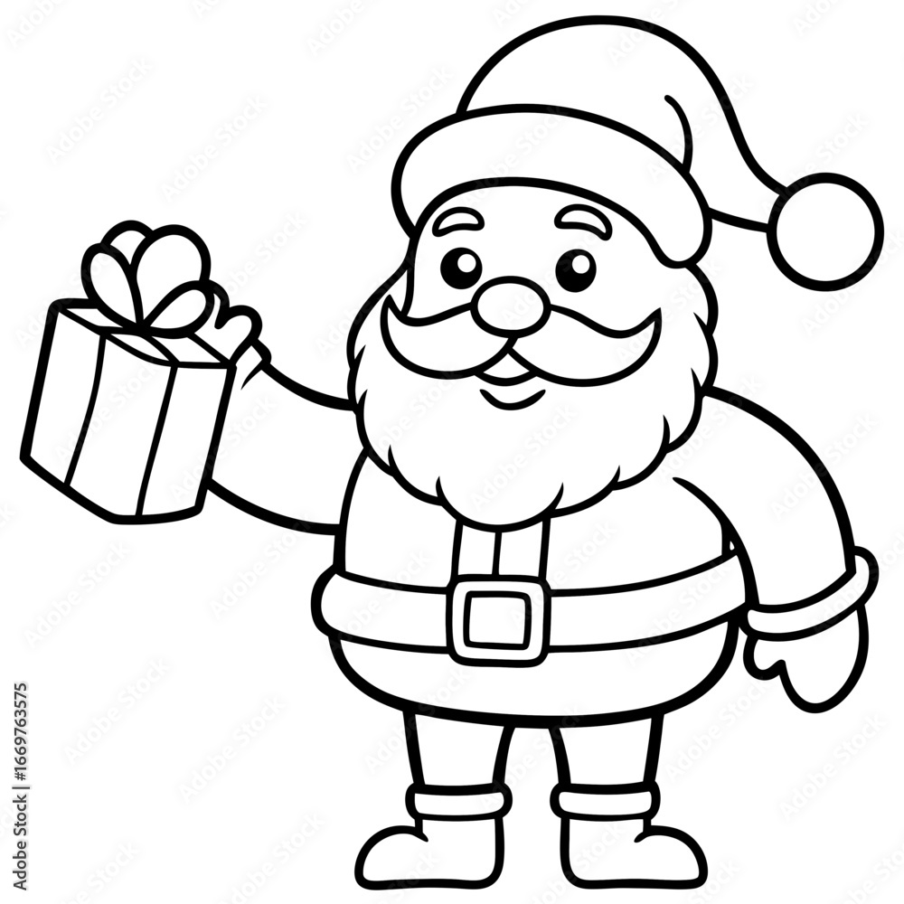 Fototapeta premium santa claus with gift