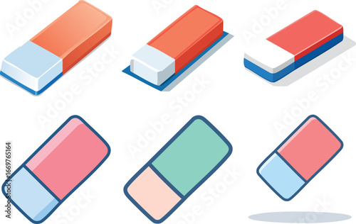 A minimalist and modern vector icon of an eraser, symbolizing correction, mistakes, and learning.