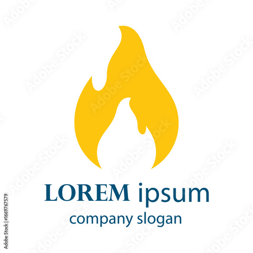 fire logo design burning and blazing