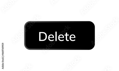 Black delete button icon vector design isolated