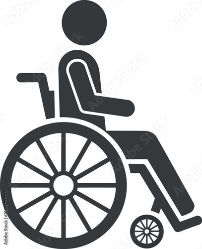 Accessible icon person in wheelchair mobility assistance healthcare symbol vector