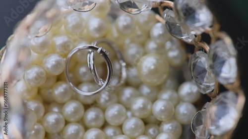 Wedding rings, couple rings, ring macro close-up