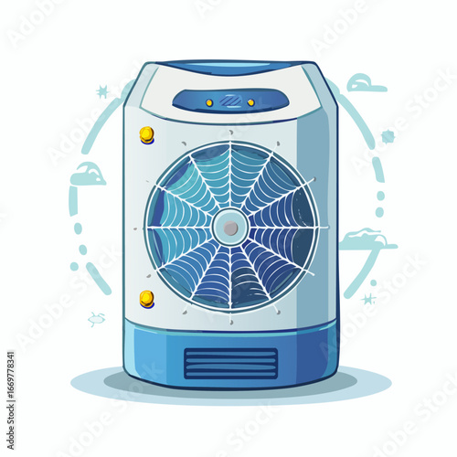 Modern portable air purifier or air conditioner unit for clean indoor air