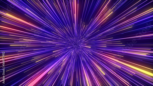 Photos Futuristic hyperspace star travel