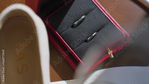 Wedding rings, couple rings, ring macro close-up